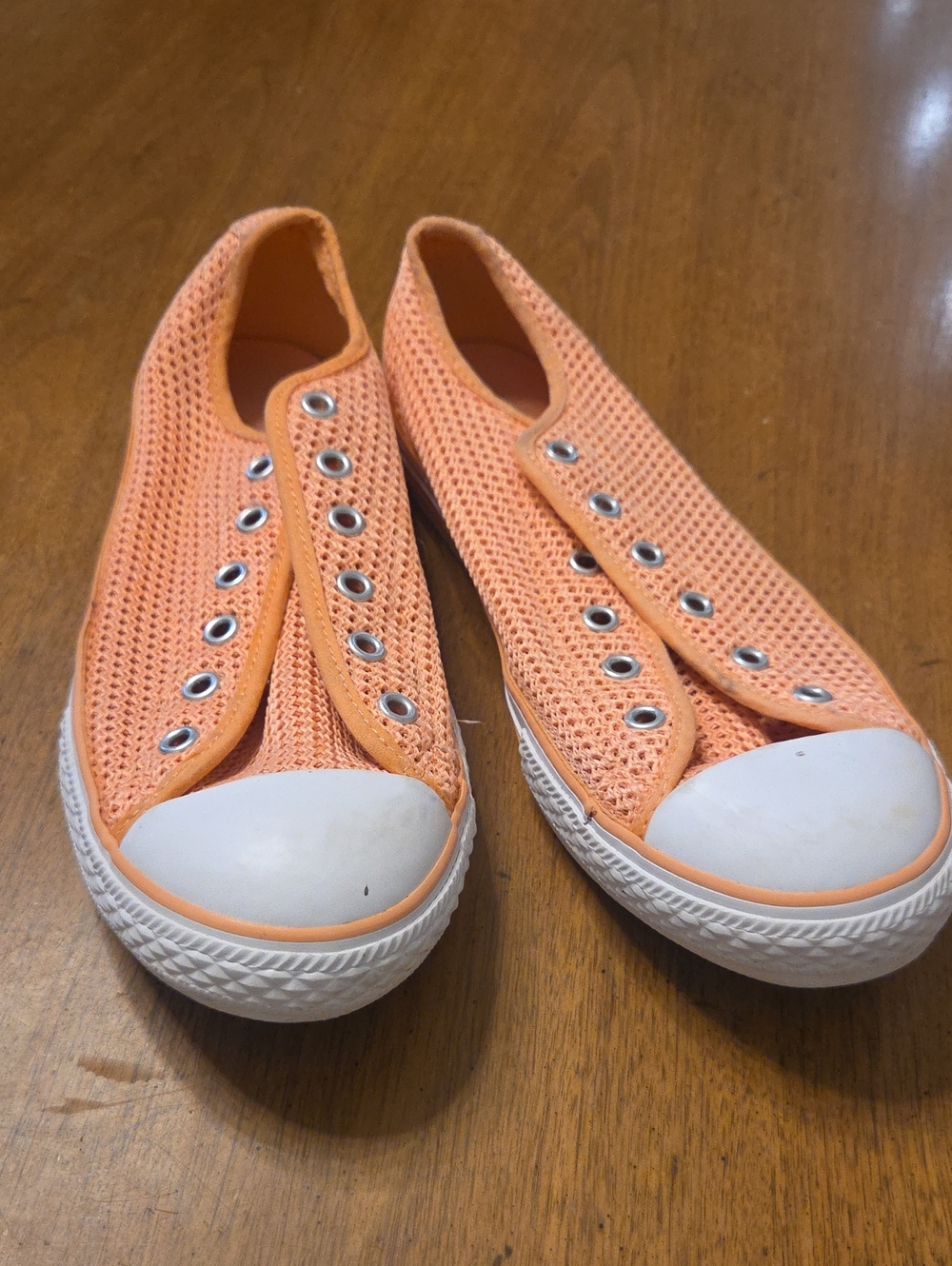 Breathable Coral Converses